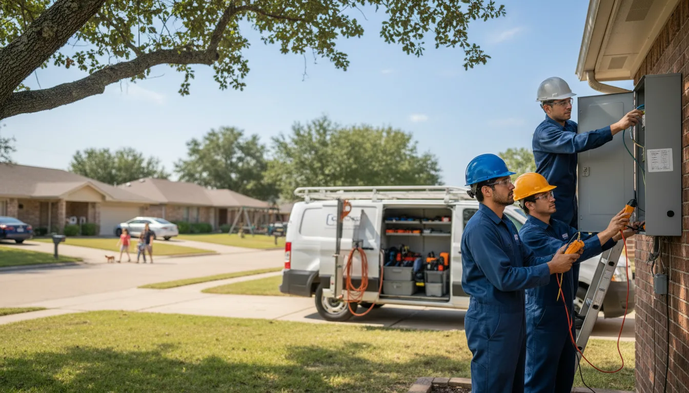 Certified electrician providing emergency electrical services in Penwell, TX